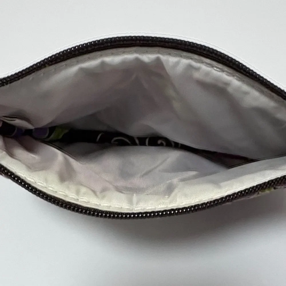 Vera Bradley Stylish Patterned Cosmetic Bag in Purple and Green